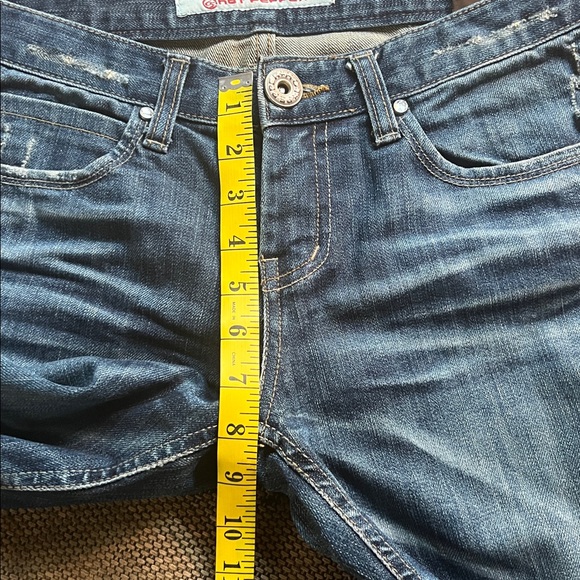 Hot Pepper Korean designer Women's Straight Leg Jeans in Dark Blue - Picture 10 of 14